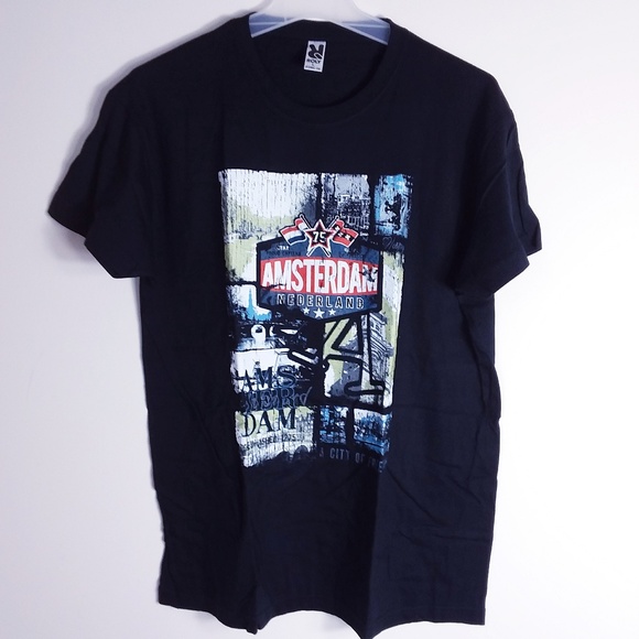 Other - 💚5/$25💚 Black Amsterdam T-Shirt LARGE